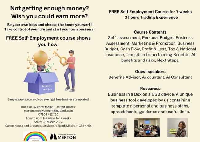 Free Self Employment Course.