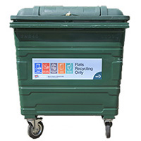 Outdoor shared recycling bin 
