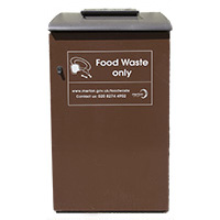 Outdoor shared food waste bin 